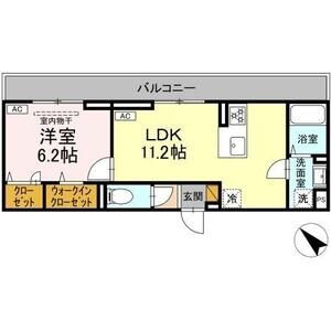 1LDK 間取り図
