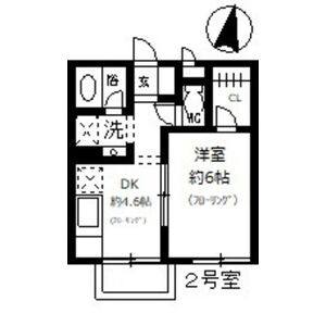 1DK 間取り図