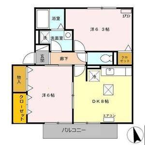 2DK 間取り図