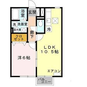 1LDK 間取り図