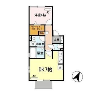 1DK 間取り図