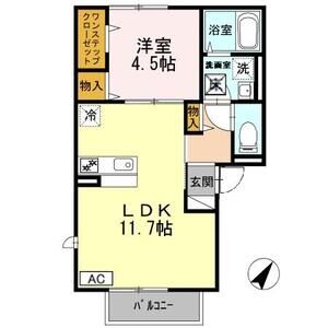 1LDK 間取り図