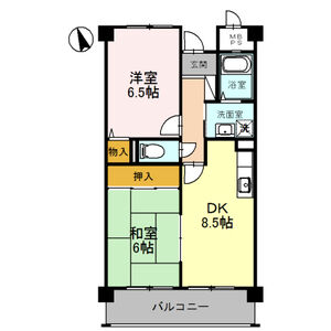 2DK 間取り図