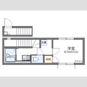 1K 間取り図