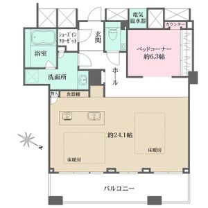 1R 間取り図