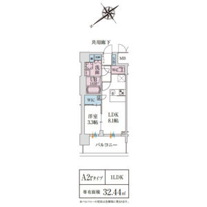 1LDK 間取り図