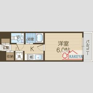 1K 間取り図