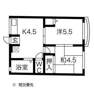 2DK 間取り図