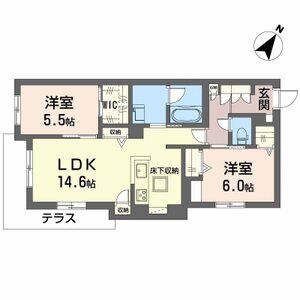 2LDK 間取り図