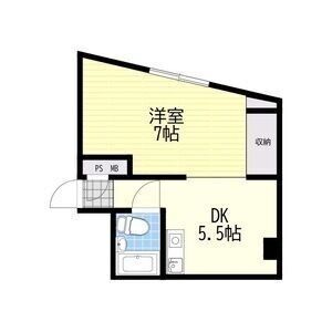 1DK 間取り図