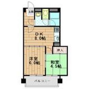 2DK 間取り図