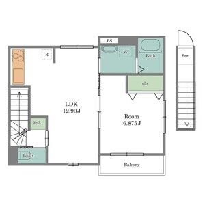 1LDK 間取り図