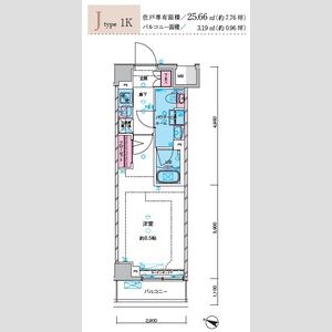 1K 間取り図