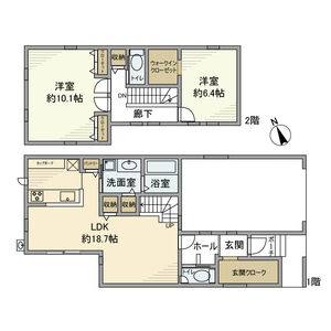 2LDK 間取り図