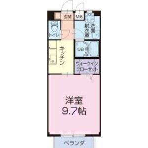 1K 間取り図
