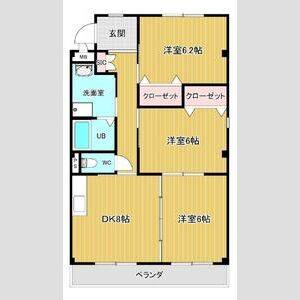 3DK 間取り図