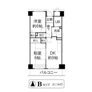 2DK 間取り図