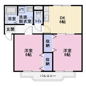2DK 間取り図