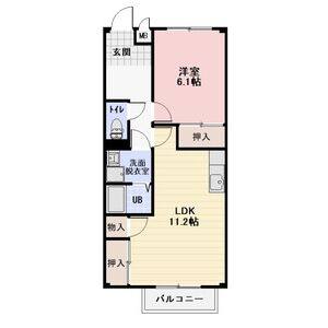 1LDK 間取り図