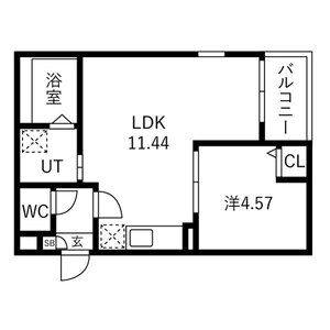 1LDK 間取り図