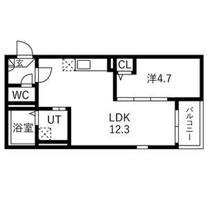 1LDK 間取り図