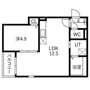 1LDK 間取り図