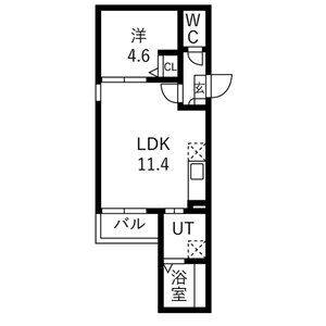 1LDK 間取り図