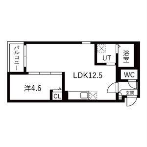 1LDK 間取り図