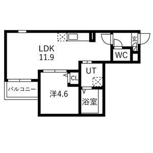 1LDK 間取り図