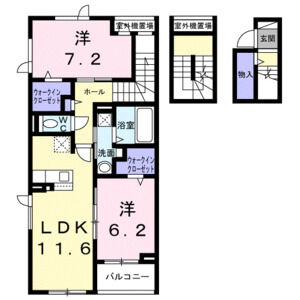 2LDK 間取り図