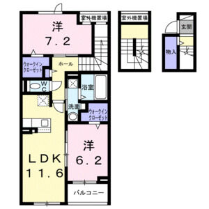 2LDK 間取り図
