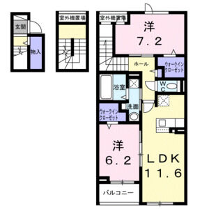 2LDK 間取り図