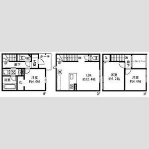 3LDK 間取り図