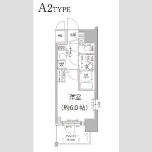 1K 間取り図