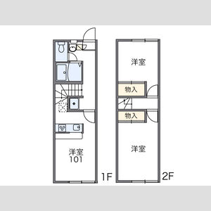 2DK 間取り図