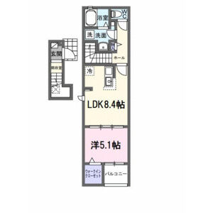 1LDK 間取り図