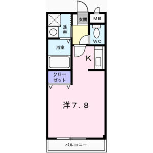 1K 間取り図
