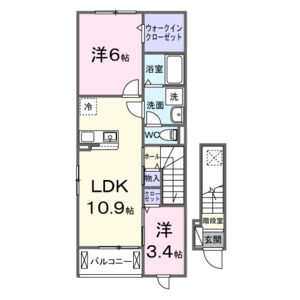 2LDK 間取り図