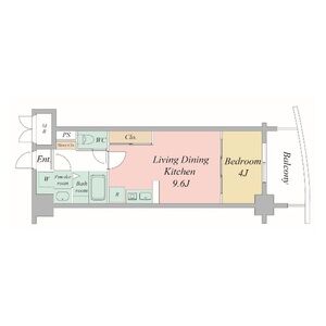 1LDK 間取り図