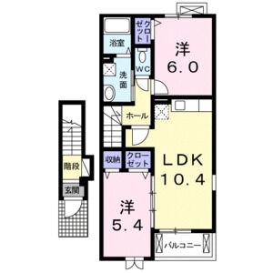 2LDK 間取り図