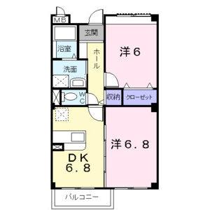 2DK 間取り図