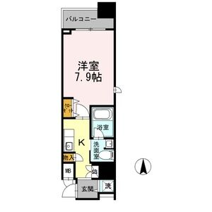 1K 間取り図