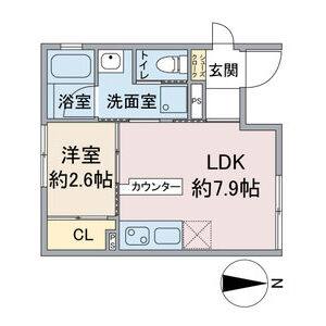 1LDK 間取り図