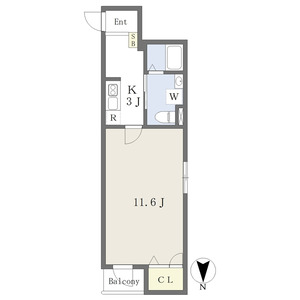 1K 間取り図