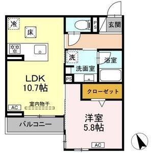 1LDK 間取り図