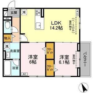 2LDK 間取り図