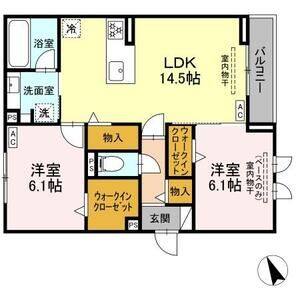 2LDK 間取り図
