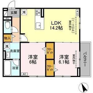 2LDK 間取り図