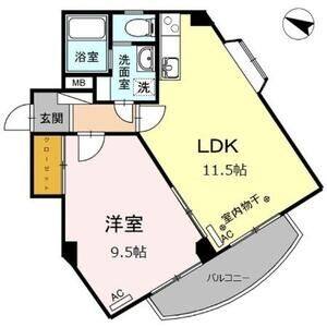 1LDK 間取り図