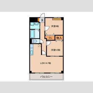 2LDK 間取り図